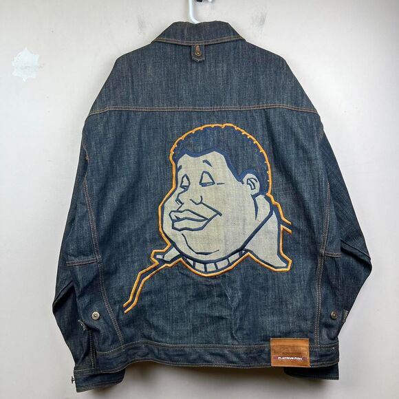 Vintage PLATINUM FUBU FAT ALBERT Denim Jean Jacket3XL